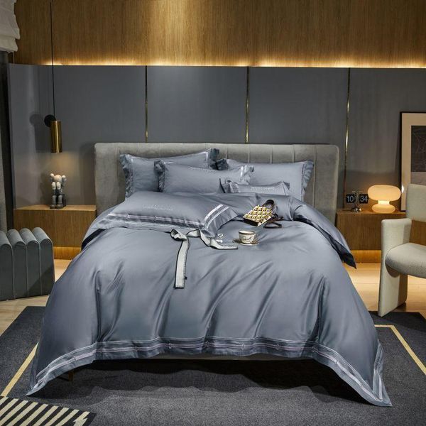 bedding sets premium 1000tc egyptian cotton solid color simple embroidery grayish blue duvet cover silky soft bed sheet pillowcases
bedding sets premium 1000tc egyptian cotton solid color simple embroidery grayish blue duvet cover silky soft bed sheet pillowcases