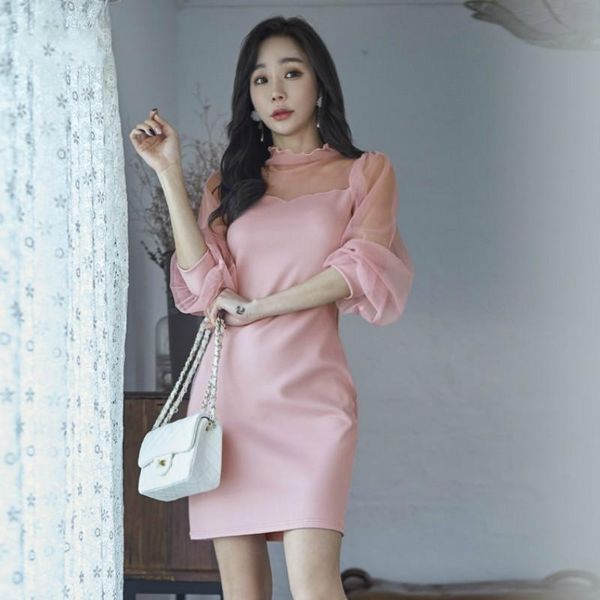 casual dresses summer women pencil dress 2021 plus size pink long puff sleeve stand mini elegant party mesh vestidos mujer, Black;gray
casual dresses summer women pencil dress 2021 plus size pink long puff sleeve stand mini elegant party mesh vestidos mujer, Black;gray