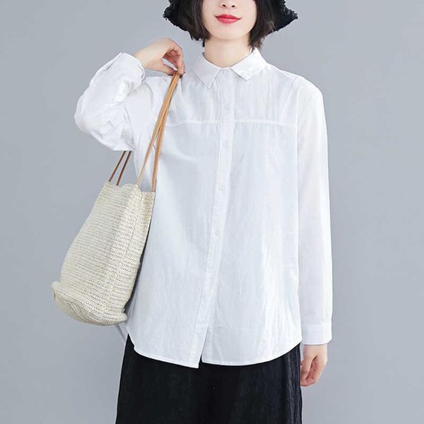 women's blouses & shirts literature and art loose white cotton linen shirt 2021 spring summer large casual basic style versatile long
women's blouses & shirts literature and art loose white cotton linen shirt 2021 spring summer large casual basic style versatile long
