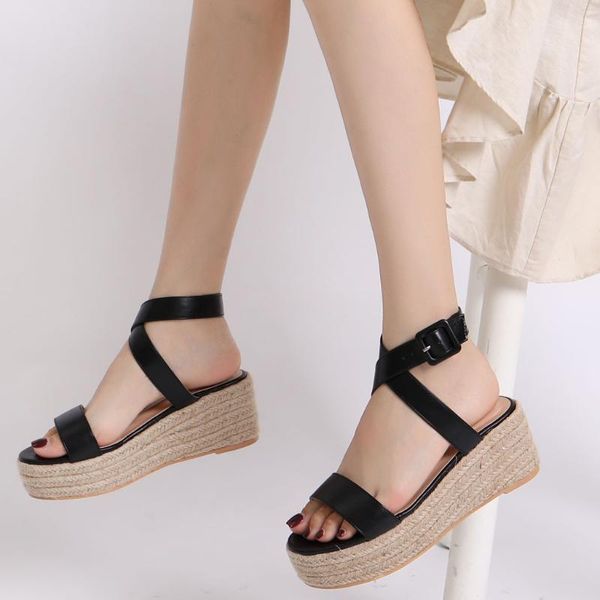 wedges shoes for women sandals plus size high heels summer 2021 flop chaussures femme platform, Black
wedges shoes for women sandals plus size high heels summer 2021 flop chaussures femme platform, Black