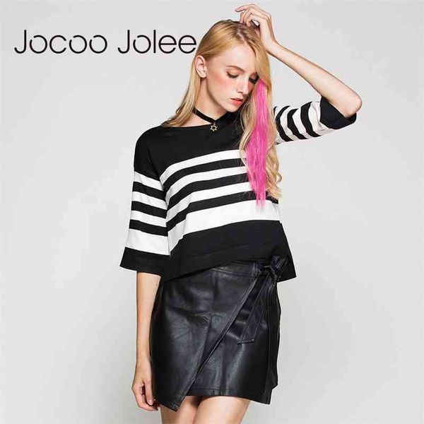 casual knitted striped winter pullover women street wear crop sweater autumn long sleeves elegant jump 210416, White;black
casual knitted striped winter pullover women street wear crop sweater autumn long sleeves elegant jump 210416, White;black