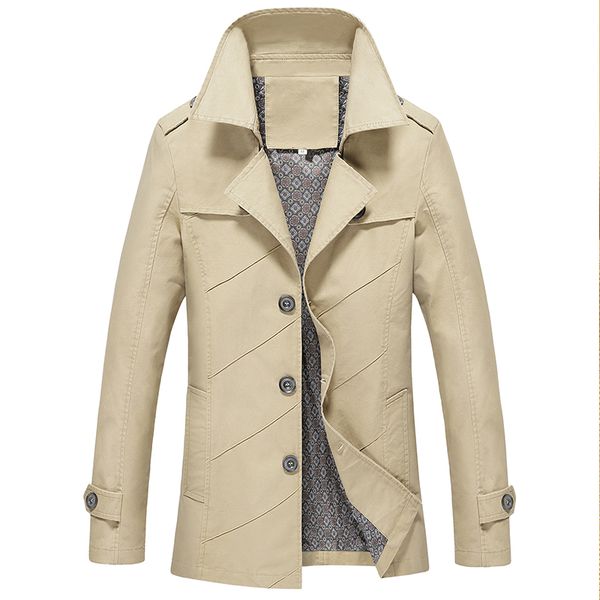 men's jackets spring and autumn long sleeve windbreaker black blue red khaki buttons men casual coats slim fit dust coat, Black;brown
men's jackets spring and autumn long sleeve windbreaker black blue red khaki buttons men casual coats slim fit dust coat, Black;brown