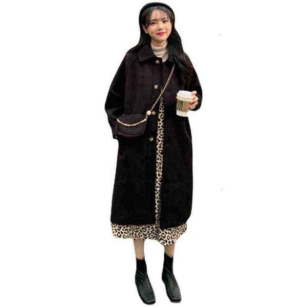 hepburn wind long woolen coat female button autumn and winter 2021 style temperament small thickened, Black
hepburn wind long woolen coat female button autumn and winter 2021 style temperament small thickened, Black
