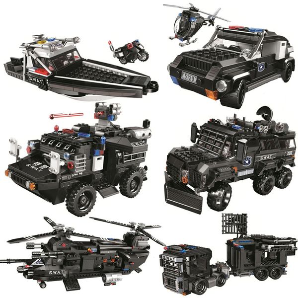 special forces team city police station swat kits model building blocks bricks bus truck arrest helicopters military vehicle car
special forces team city police station swat kits model building blocks bricks bus truck arrest helicopters military vehicle car