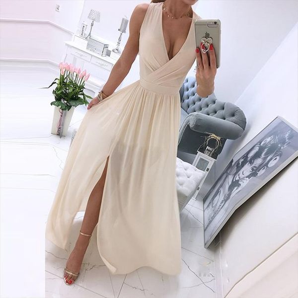 summer off shoulder womens dress sleeveless party fashion elegant slim crossover v neck split long vestido, Black;gray
summer off shoulder womens dress sleeveless party fashion elegant slim crossover v neck split long vestido, Black;gray