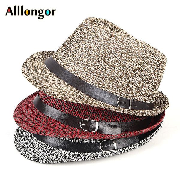 Casual British Style Summer Short Sleeve Man Panama Jazz Hat Men Women Fedora Cap With Belt Beach Sun Hats Wide Brim, Blue;gray
Casual British Style Summer Short Sleeve Man Panama Jazz Hat Men Women Fedora Cap With Belt Beach Sun Hats Wide Brim, Blue;gray