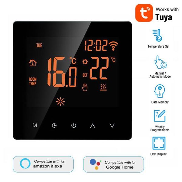 smart home control tuya wifi thermostat electric floor heating water / gas boiler temperature thermometer remote controller for google
smart home control tuya wifi thermostat electric floor heating water / gas boiler temperature thermometer remote controller for google