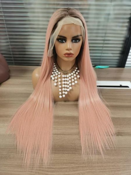 synthetic wigs 26inch 180%density ombre pink long silky straight lace front for women with baby hair daily wear fiber, Black
synthetic wigs 26inch 180%density ombre pink long silky straight lace front for women with baby hair daily wear fiber, Black