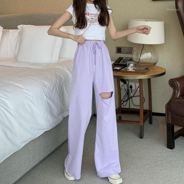 women's pants & capris casual women solid holes plus loose trousers womens simple teens ins chic streetwear harajuku korean style trend, Black;white
women's pants & capris casual women solid holes plus loose trousers womens simple teens ins chic streetwear harajuku korean style trend, Black;white