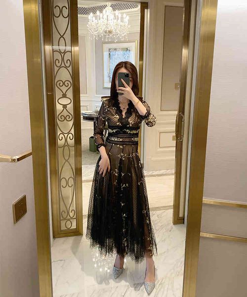 casual dresses spring woman clothing embroidery mesh dress long sleeve v neck lace white party for lady vestidos gal3, Black;gray
casual dresses spring woman clothing embroidery mesh dress long sleeve v neck lace white party for lady vestidos gal3, Black;gray