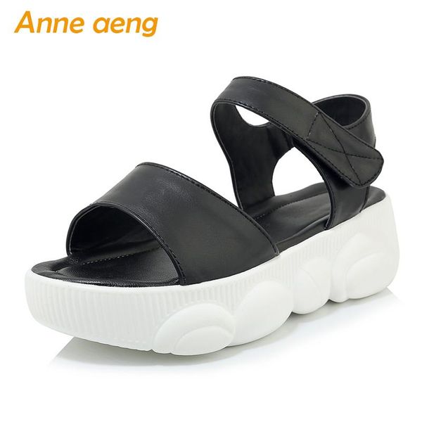 summer women sandals high flats heel hook & loop casual fashion platform shoes black female big size 33-46
summer women sandals high flats heel hook & loop casual fashion platform shoes black female big size 33-46