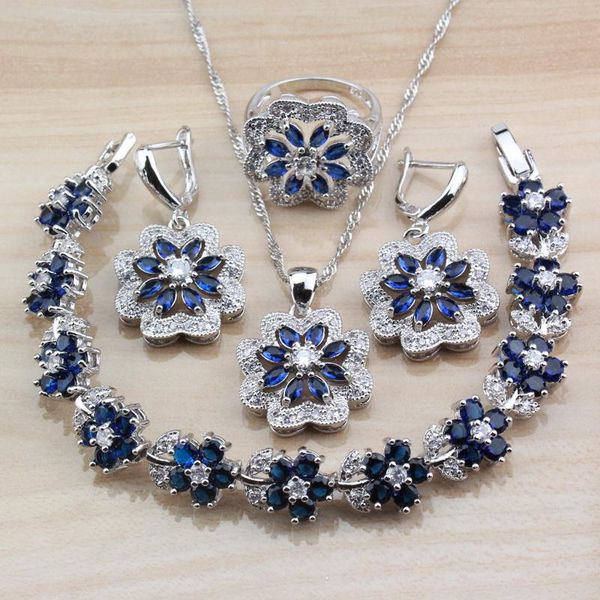 wedding jewelry sets 925 sterling silver flower 4pcs with natural stone cz blue dangle earrings/bracelet and ring women, Slivery;golden
wedding jewelry sets 925 sterling silver flower 4pcs with natural stone cz blue dangle earrings/bracelet and ring women, Slivery;golden