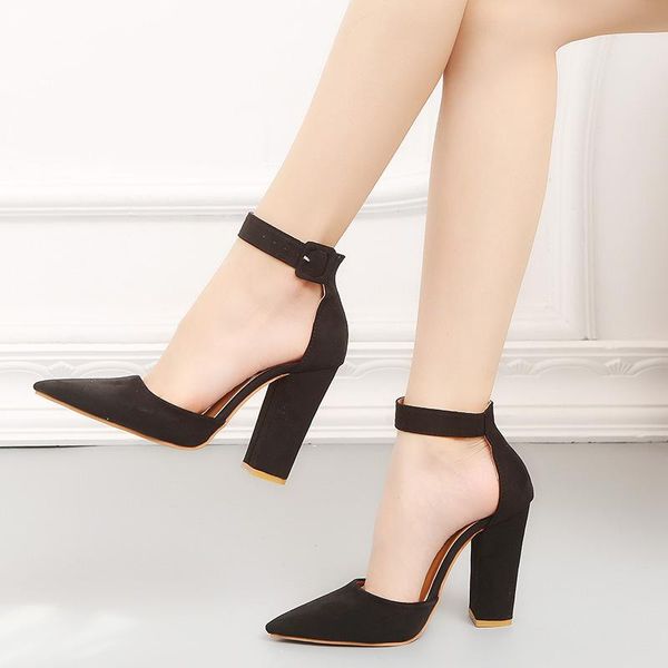 dress shoes large size 35-44 women high heels pumps thick wedding sandals design flock for, Black
dress shoes large size 35-44 women high heels pumps thick wedding sandals design flock for, Black
