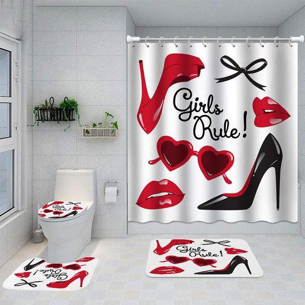 shower curtains 4pcs/set fashion high heels printed curtain waterproof polyester toilet accessories bathroom decoration
shower curtains 4pcs/set fashion high heels printed curtain waterproof polyester toilet accessories bathroom decoration