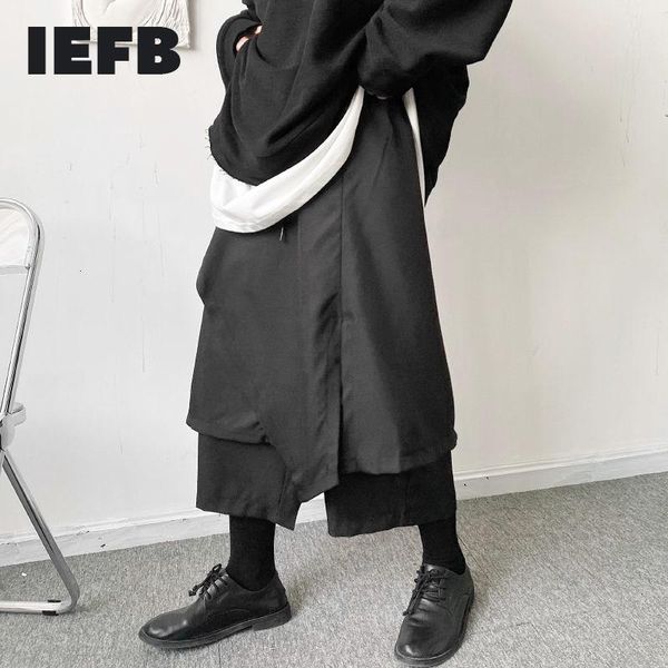 niche design irregular stitching men's harem pants loose causal japanese style fake two piece calf-length 9y6661, Black
niche design irregular stitching men's harem pants loose causal japanese style fake two piece calf-length 9y6661, Black