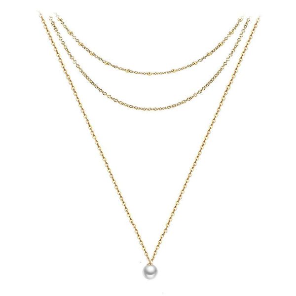 stainless steel multilayer chain 3 layer imitation pearl pendant necklace for women handmade choker collar jewelry necklaces, Silver
stainless steel multilayer chain 3 layer imitation pearl pendant necklace for women handmade choker collar jewelry necklaces, Silver