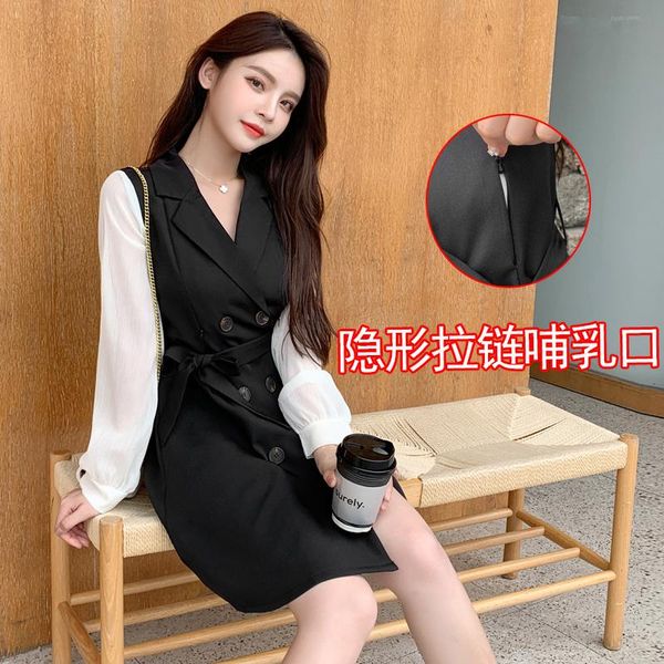 maternity dresses 2021 dress ba white sleeve patchwork black lactation postpartum bouble-breasted zip nursing breastfeeding vestidos
maternity dresses 2021 dress ba white sleeve patchwork black lactation postpartum bouble-breasted zip nursing breastfeeding vestidos