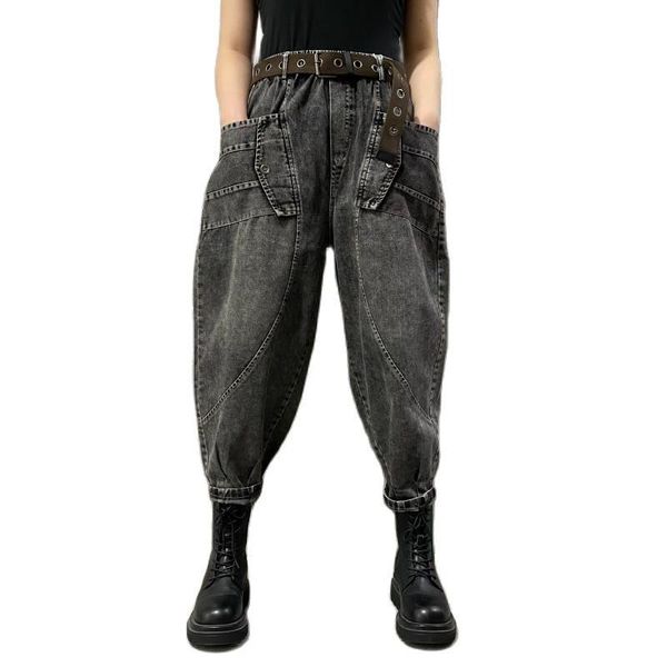 women's jeans 2021 women summer style button tightness denim harem pants, female loose zipper thin section, pocket nine points pants 61, Blue
women's jeans 2021 women summer style button tightness denim harem pants, female loose zipper thin section, pocket nine points pants 61, Blue