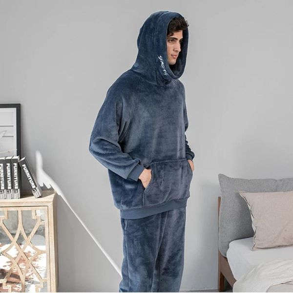 men's sleepwear two piece home service lounge wear pjs autumn winter flannel pajamas men thick coral fleece pyjamas hoodies, Black;brown
men's sleepwear two piece home service lounge wear pjs autumn winter flannel pajamas men thick coral fleece pyjamas hoodies, Black;brown