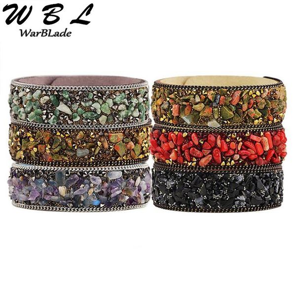 charm bracelets warblade fashion jewelry gravel stone bracelet leather women bangles personality female crystal stones wristband, Golden;silver
charm bracelets warblade fashion jewelry gravel stone bracelet leather women bangles personality female crystal stones wristband, Golden;silver
