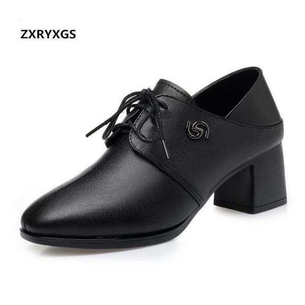 dress shoes 2021 autumn lace-up women fashion casual high heel woman genuine leather soft comfortable large size, Black
dress shoes 2021 autumn lace-up women fashion casual high heel woman genuine leather soft comfortable large size, Black