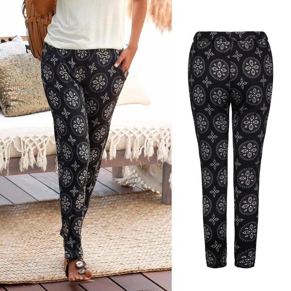 women's pants & capris women floral high waist vintage easy trousers long boho beach pockets ankle pantalones mujer, Black;white
women's pants & capris women floral high waist vintage easy trousers long boho beach pockets ankle pantalones mujer, Black;white