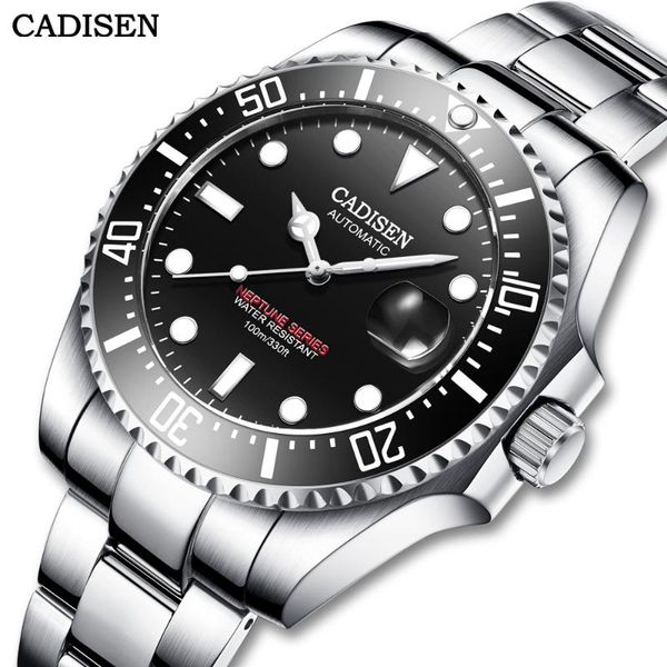 wristwatches cadisen ceramic bezel men mechanical watch luxury 100m waterproof full steel japan nh35 movement automatic wristwatch, Slivery;brown
wristwatches cadisen ceramic bezel men mechanical watch luxury 100m waterproof full steel japan nh35 movement automatic wristwatch, Slivery;brown