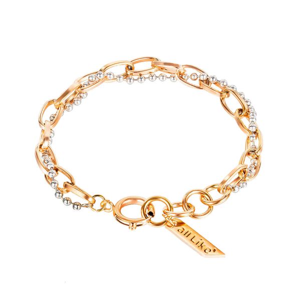 jewelry creative personality double layer titanium steel ring lady's bracelet accessories, Golden;silver
jewelry creative personality double layer titanium steel ring lady's bracelet accessories, Golden;silver