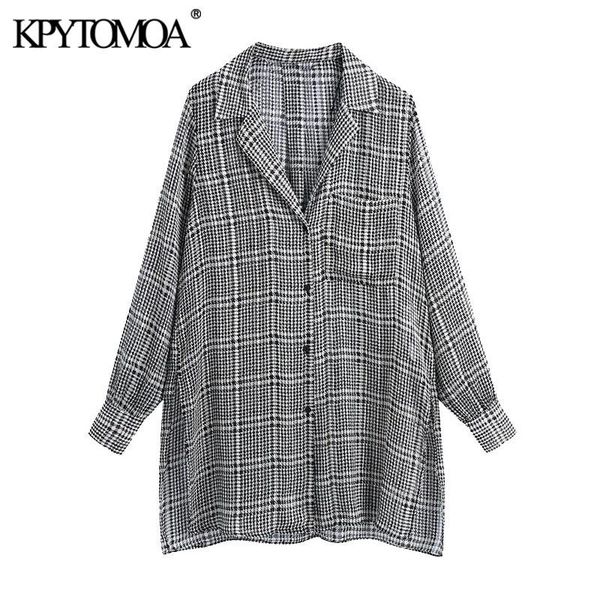 women 2021 fashion with pockets oversized houndstooth blouses vintage long sleeve side slit hem female shirts chic women's &, White
women 2021 fashion with pockets oversized houndstooth blouses vintage long sleeve side slit hem female shirts chic women's &, White