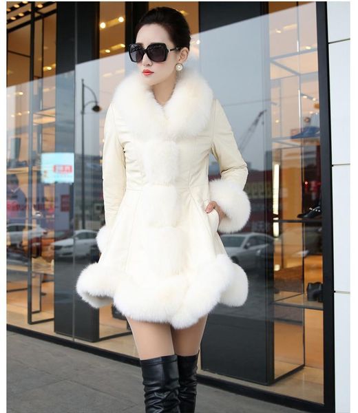 women winter faux fur coat sheepskin coats warm with collars slim female plus size m-6xl women's &, Black
women winter faux fur coat sheepskin coats warm with collars slim female plus size m-6xl women's &, Black