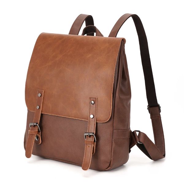 men's fashion leather backpack vintage shoulder bag men mochila thin soft leather travel backbag
men's fashion leather backpack vintage shoulder bag men mochila thin soft leather travel backbag