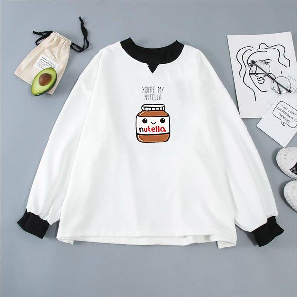 women's hoodies & sweatshirts european and american fashion street style sweatshirt female students streetwear harajuku kawaii peanut b, Black
women's hoodies & sweatshirts european and american fashion street style sweatshirt female students streetwear harajuku kawaii peanut b, Black