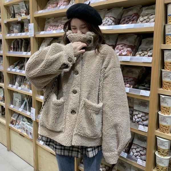 women's jackets real s korean version of loose and velvet thickening thinning stand-up collar warm fur coat soft waxy alpaca, Black;brown
women's jackets real s korean version of loose and velvet thickening thinning stand-up collar warm fur coat soft waxy alpaca, Black;brown