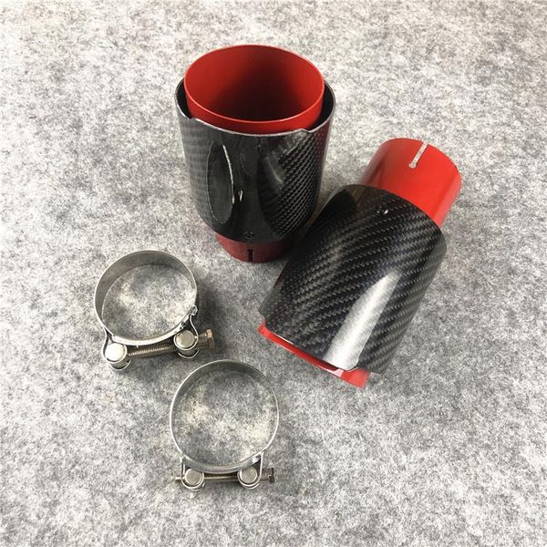 motorcycle exhaust system 1 pair red stainless steel glossy black carbon fiber rear nozzles tailpipe car universal for akrapovic pipe muffle
motorcycle exhaust system 1 pair red stainless steel glossy black carbon fiber rear nozzles tailpipe car universal for akrapovic pipe muffle