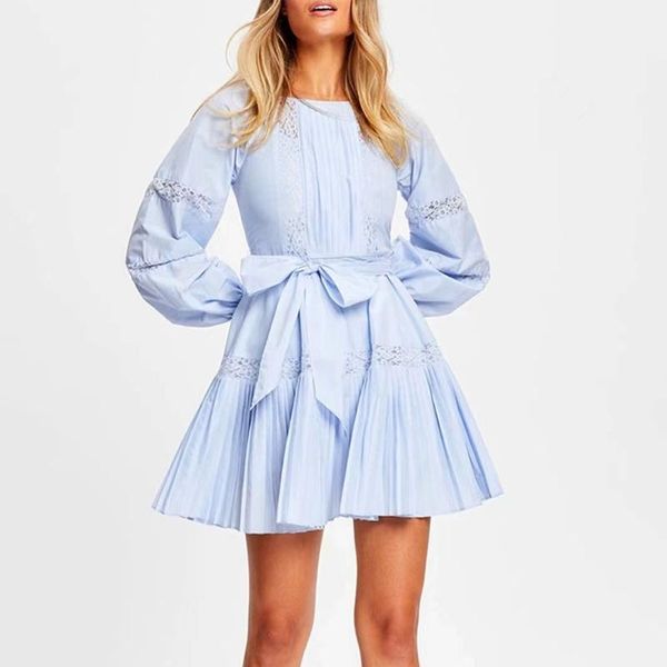 casual dresses 2021 summer mini dress women blue pink white lantern sleeve belt lace patchwork hem pleated, Black;gray
casual dresses 2021 summer mini dress women blue pink white lantern sleeve belt lace patchwork hem pleated, Black;gray