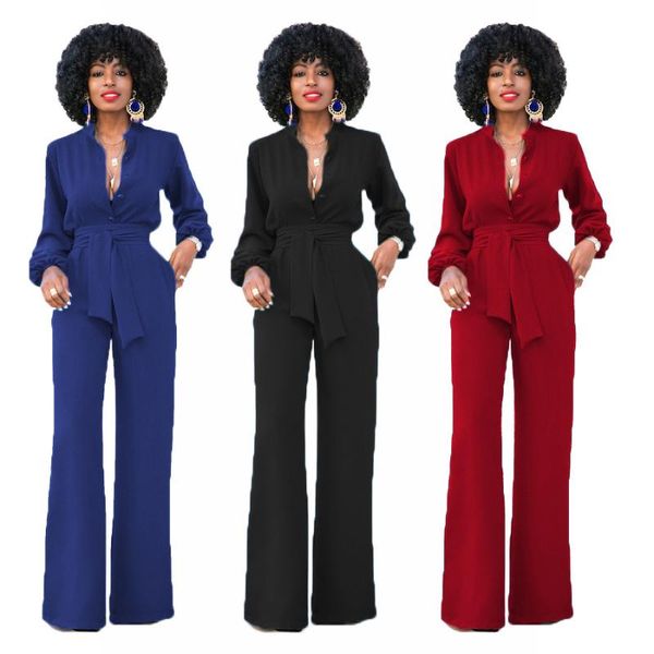 women's jumpsuits & rompers for women 2021 autumn winter long sleeve solid color elegant casual pants wide leg jumpsuit overalls, Black;white
women's jumpsuits & rompers for women 2021 autumn winter long sleeve solid color elegant casual pants wide leg jumpsuit overalls, Black;white