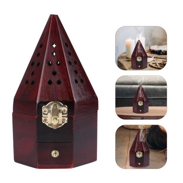 pyramid wood hollow aroma burner antique home crafts decoration (claret) fragrance lamps
pyramid wood hollow aroma burner antique home crafts decoration (claret) fragrance lamps