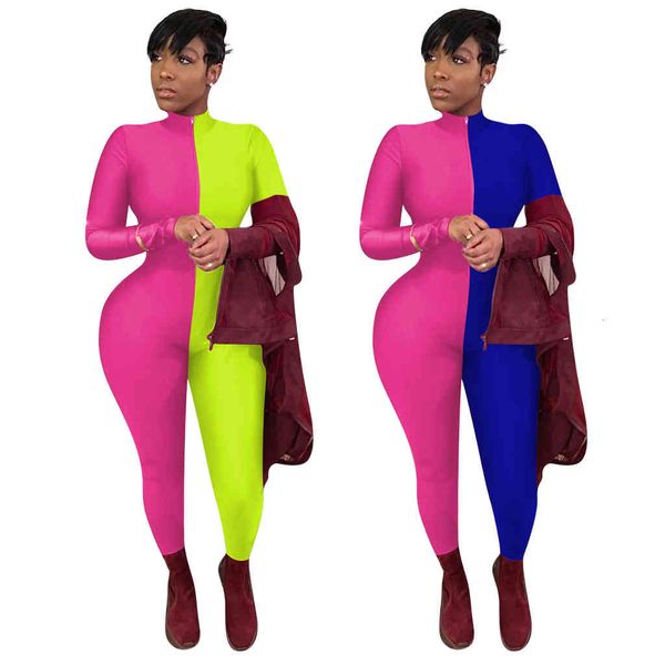 colors spliced ny rompers women long sleeves zipper front clubwear spports casual jumpsuits full length pants spring autumn, Black;white
colors spliced ny rompers women long sleeves zipper front clubwear spports casual jumpsuits full length pants spring autumn, Black;white