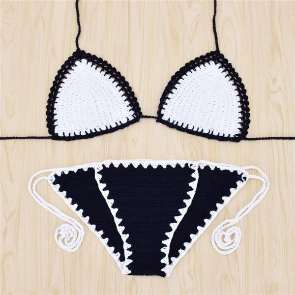 women's swimwear klv 2021 ly women floral lace-up halter knit bikini beach bathing suit 1.17, White;black
women's swimwear klv 2021 ly women floral lace-up halter knit bikini beach bathing suit 1.17, White;black
