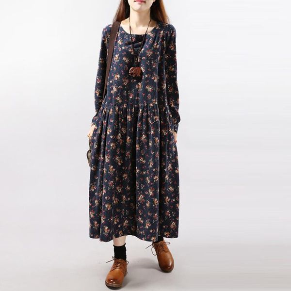 casual dresses 2021 women spring autumn cotton linen dress floral print long sleeve loose vestidos plus size fp0564, Black;gray
casual dresses 2021 women spring autumn cotton linen dress floral print long sleeve loose vestidos plus size fp0564, Black;gray