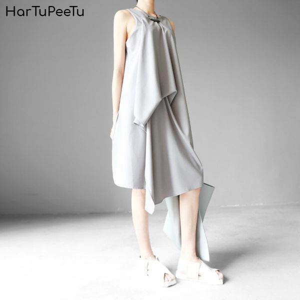 casual dresses cropped oversize summer korean women irregualr sleeveless dress rich layers dense chiffon 2021 knee-length japan style, Black;gray
casual dresses cropped oversize summer korean women irregualr sleeveless dress rich layers dense chiffon 2021 knee-length japan style, Black;gray