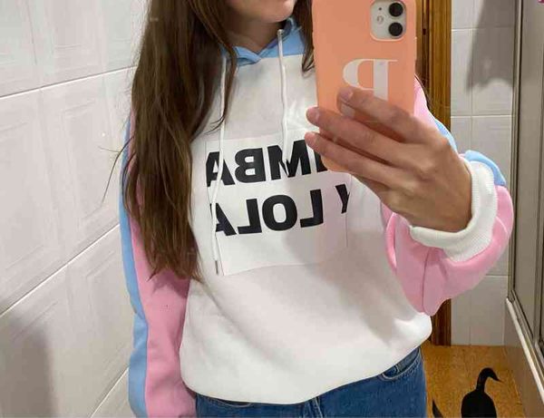 women's hoodies & sweatshirts frauen hip hop y2k harajuku hoodies fashion block colours retro aesthetic letter sleeve long color contra, Black
women's hoodies & sweatshirts frauen hip hop y2k harajuku hoodies fashion block colours retro aesthetic letter sleeve long color contra, Black