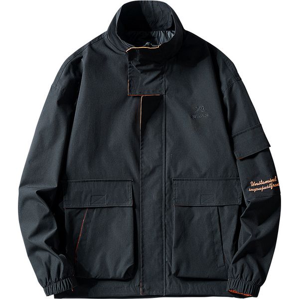 men's jackets 3 colors mens jacket windbreaker embroidery casual fashion stand collar clothing balck gray large size s-2xl 01d6, Black;brown
men's jackets 3 colors mens jacket windbreaker embroidery casual fashion stand collar clothing balck gray large size s-2xl 01d6, Black;brown