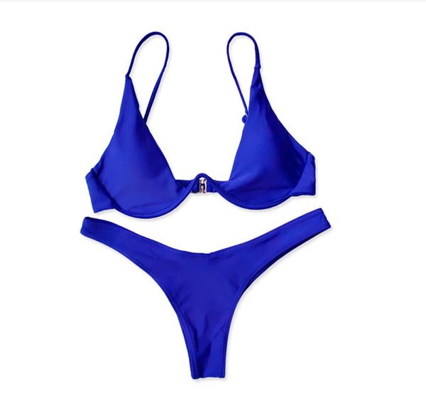 bikini solid women swimsuit, White;black