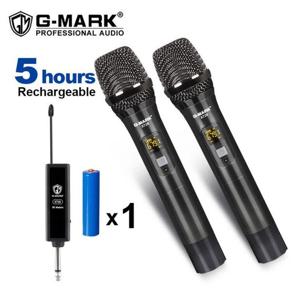 microphones wireless microphone g-mark x720 uhf recording karaoke dynamic handheld mic 2 channels 50m range lithium battery metal body
microphones wireless microphone g-mark x720 uhf recording karaoke dynamic handheld mic 2 channels 50m range lithium battery metal body