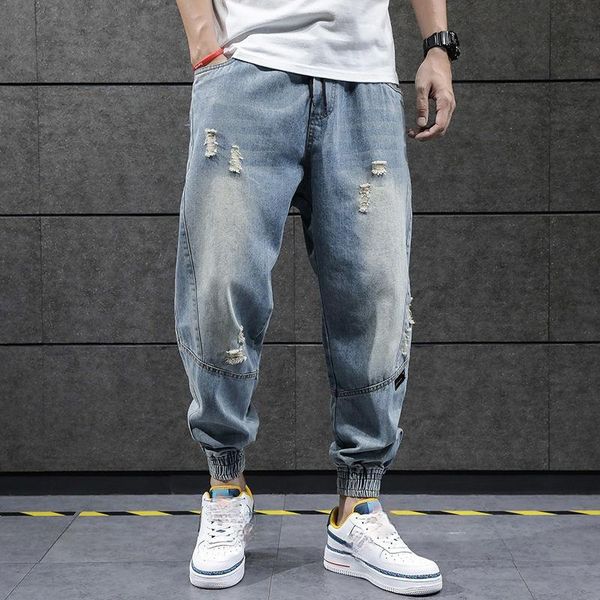 men's pants 2021 hip hop harem jeans men loose joggers denim casual sweatpants korea ankle length trousers streetwear, Black
men's pants 2021 hip hop harem jeans men loose joggers denim casual sweatpants korea ankle length trousers streetwear, Black