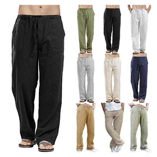 mens spring and autumn lightweight casual soft linen pants with two pockets tie up waist drawstring long length trousers men's, Black
mens spring and autumn lightweight casual soft linen pants with two pockets tie up waist drawstring long length trousers men's, Black