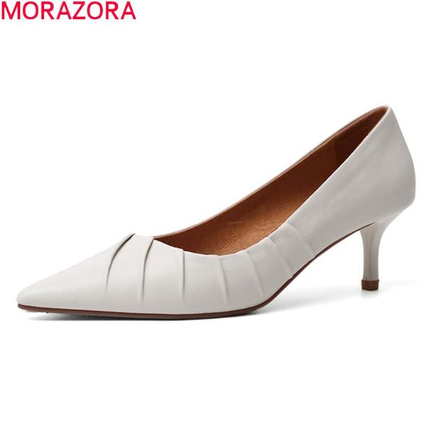 dress shoes morazora 2021 arrival summer women pumps genuine leather stiletto high heels pointed toe party, Black
dress shoes morazora 2021 arrival summer women pumps genuine leather stiletto high heels pointed toe party, Black