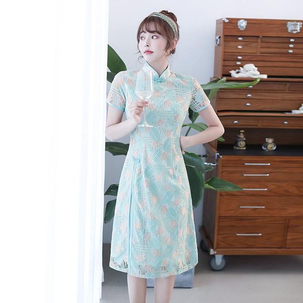 summer embroidery chiffon split qipao traditional chinese women short sleeve dress daily aodai cheongsam ethnic clothing, Red
summer embroidery chiffon split qipao traditional chinese women short sleeve dress daily aodai cheongsam ethnic clothing, Red