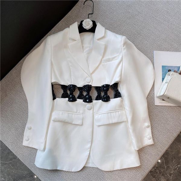 women's suits & blazers zcsmll rhinestone lace waistless solid color suit white jacket long sleeve turn-down collar women coat fall win, White;black
women's suits & blazers zcsmll rhinestone lace waistless solid color suit white jacket long sleeve turn-down collar women coat fall win, White;black